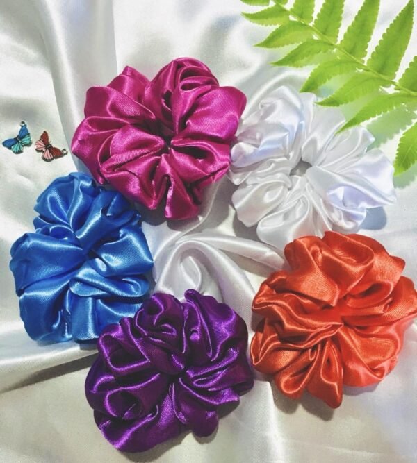 Satin colorful scrunchies