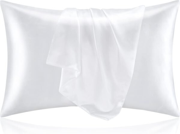 White Luxury Satin Silk Pillowcase