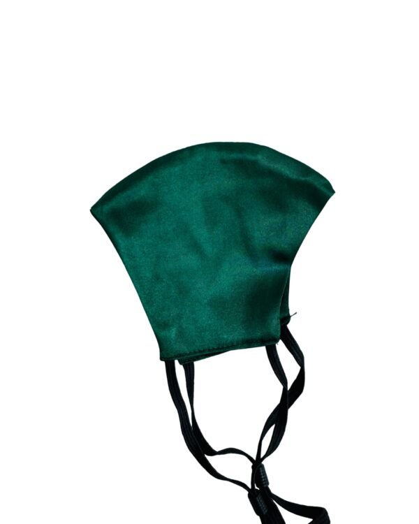 Satin Silk Face Mask-Bottle Green