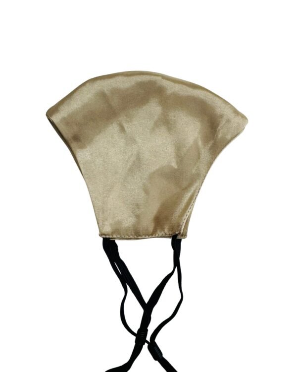Satin Silk Face Mask-Deep Golden