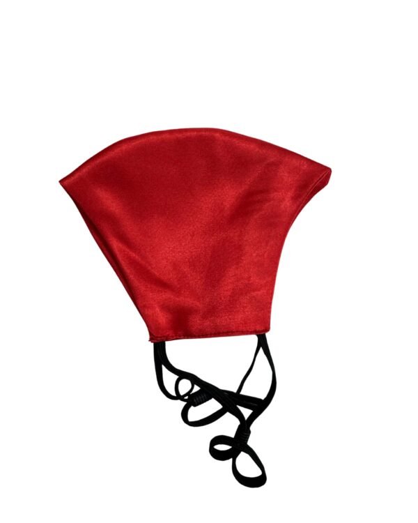 Satin Silk Face Mask-Red