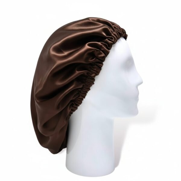 Satin Silk Hair Bonnet-Dark Chacolate