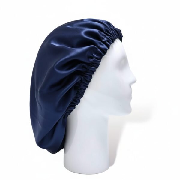 Satin Silk Hair Bonnet-Navy Blue