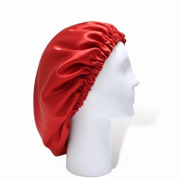 Satin Silk Hair Bonnet-Red